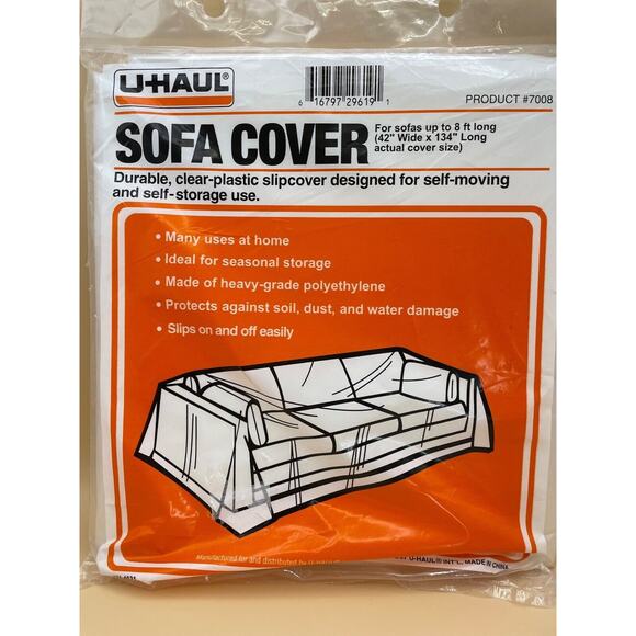 U-Haul Moving & Storage Sofa Cover (Fits Sofas up to 8' Long) - Water Resistant - Picture 1 of 3